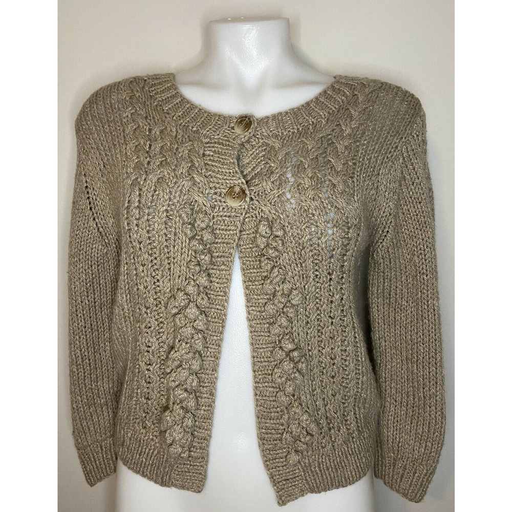 💜taupe AE cardigan Wool Blend sweater
